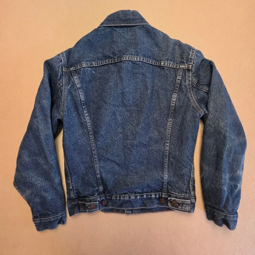 Levi's Vintage 1989 Flannel-Lined Denim Trucker Jacket Sz 36 (XS) USA 70401 0824